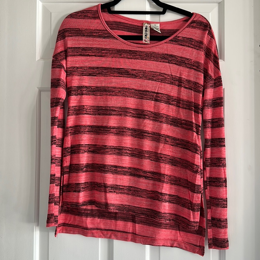 Mimi Chica Striped Long Sleeve Top